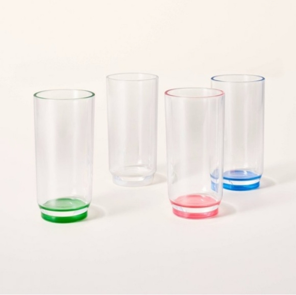 NWT Kate Spade Vibrant Tumbler Set with Green, Pink, and Blue Accents